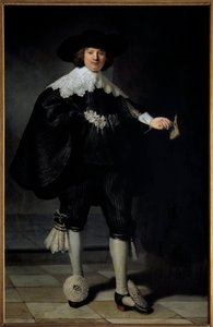 Portrett av Maertens Soolmans maleri av Harmensz Van Rijn Rembrandt (1606-1669) 1634 Privat samling - Portrett av Maertens Soolmans. Maleri av Harmensz Van Rijn Rembrandt (1606-1669) av Rembrandt van Rijn