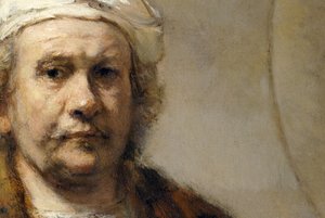 Rembrandt - Selvportrett (detalj) av Rembrandt Harmensz. van Rijn