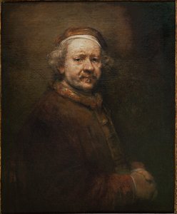 Rembrandt, selvportrett i en alder av 63 år (olje på lerret) av Rembrandt Harmensz. van Rijn