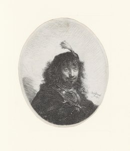 Rembrandt med sverdet og egreten av Rembrandt Harmensz. van Rijn