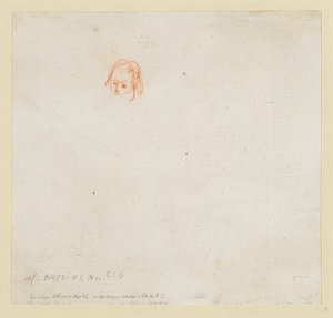 Liten studie av et hode av Rembrandt van Rijn