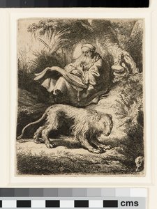 St. Jerome Reading av Rembrandt van Rijn