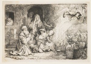 Engelen forlater familien til Tobias av Rembrandt van Rijn