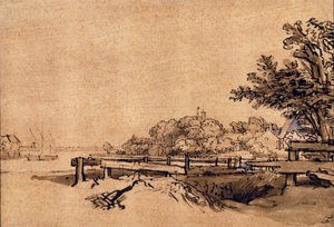The Jetty av Rembrandt van Rijn