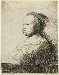 The White Negress, ca. 1630 (radering på papir) av Rembrandt Harmensz. van Rijn