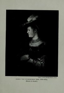 Saskia i en rød hatt av Rembrandt van Rijn