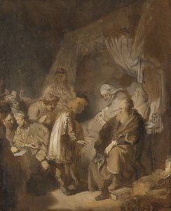 Joseph forteller sine drømmer av Rembrandt van Rijn (signed by artist)