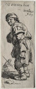 En bonde som roper: "det er veldig kaldt" av Rembrandt van Rijn