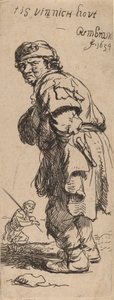 En bonde som roper: tis vinnich kout Det er bitende kaldt, 1634. av Rembrandt van Rijn