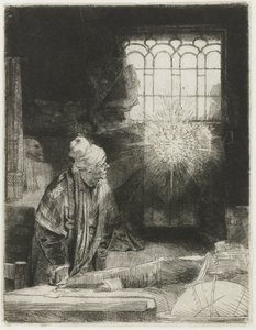 En lærd i studiet hans av Rembrandt van Rijn