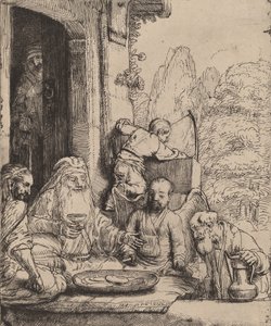 Abraham underholder englene, 1656. av Rembrandt van Rijn