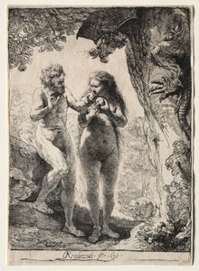 Adam og Eva, 1638. av Rembrandt van Rijn