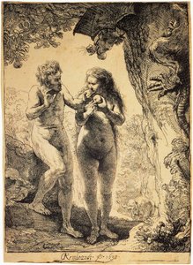 Adam og Eva, 1638. av Rembrandt van Rijn