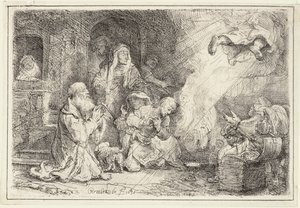 Engel på vei fra familien til Tobias, 1641 av Rembrandt van Rijn
