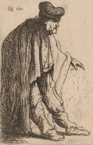 Tigger med venstre hånd utstrakt, 1631. av Rembrandt van Rijn
