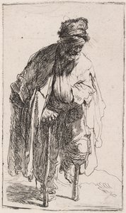 Tigger med treben, ca.1630. av Rembrandt van Rijn
