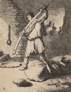 Halshugging av døperen Johannes, ca. 1627. av Rembrandt van Rijn