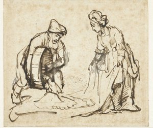 Boas og Rut av Rembrandt van Rijn