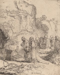 Kristus båret til graven, ca. 1645. av Rembrandt van Rijn