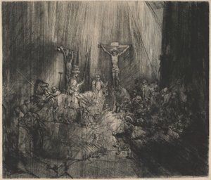 Den korsfestede Kristus mellom de to tyvene (De tre korsene) av Rembrandt van Rijn
