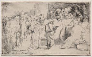 Kristus disputerer med legene: en skisse av Rembrandt van Rijn