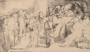 Christ Disputing with the Doctors: a Sketch, 1652. av Rembrandt van Rijn
