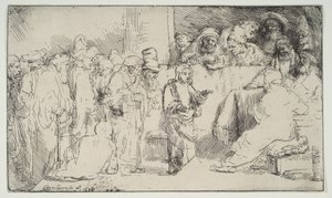 Christ Disputing with the Doctors, en skisse, 1652. av Rembrandt van Rijn