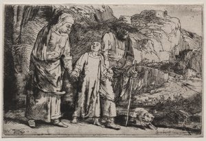 Kristus vender tilbake fra tempelet med sine foreldre av Rembrandt van Rijn