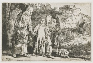 Kristus vender tilbake fra tempelet med sine foreldre Kristus vender tilbake fra templet med foreldrene sine av Rembrandt van Rijn