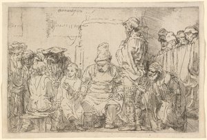 Kristus sittende og diskuterte med legene av Rembrandt van Rijn