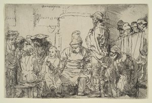 Kristus sittende og diskuterte med legene, 1654. av Rembrandt van Rijn