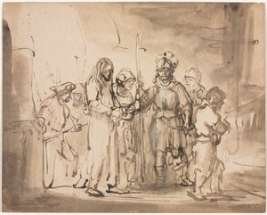 Kristus tatt foran Kaifas av Rembrandt van Rijn