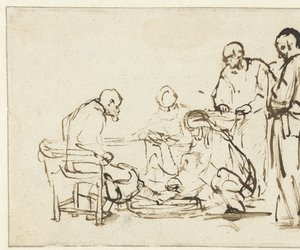 Kristus vasker disiplenes føtter av Rembrandt van Rijn