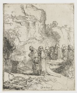 Kristus bar til graven av Rembrandt van Rijn