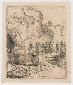 Kristus bar til graven av Rembrandt van Rijn