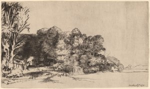Treklump med en Vista av Rembrandt van Rijn