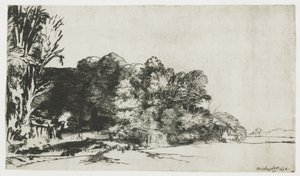 Treklump med utsikt av Rembrandt van Rijn