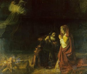Manoahs offer av Rembrandt van Rijn