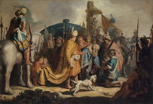 David med Goliats hode foran Saul, 1627