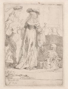 Det unge paret og døden av Rembrandt van Rijn