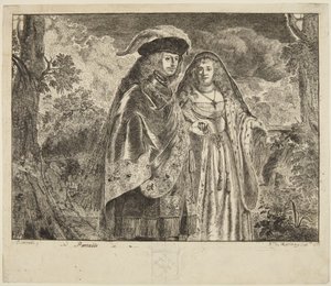 Kalt «Mannen med den hvite fjæren» av Rembrandt van Rijn