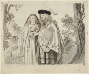 Mannen med den hvite fjæren av Rembrandt van Rijn