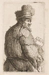 Gammel mann sett bakfra av Rembrandt van Rijn