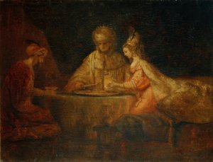Esters gjestebud med Ahasver og Haman av Rembrandt van Rijn