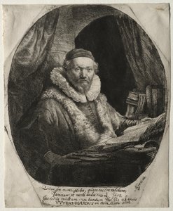 Jan Uytenbogaert, Remonstrantenes predikant, 1635. av Rembrandt van Rijn