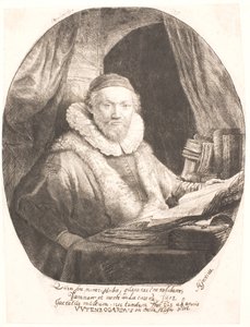 Jan Uytenbogaert, predikant for sekten av Arminian-remonstarnter av Rembrandt van Rijn