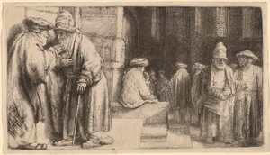 Jøder i synagogen av Rembrandt van Rijn