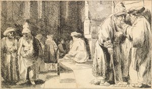 Jøder i synagogen av Rembrandt van Rijn