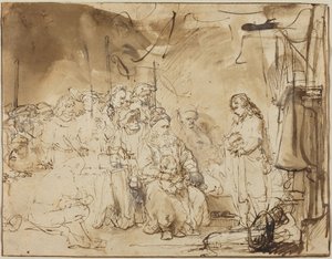 Josef forteller om drømmene sine av Rembrandt van Rijn