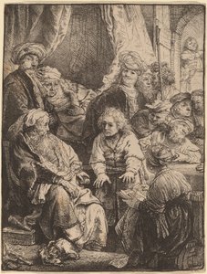 Joseph forteller sine drømmer av Rembrandt van Rijn